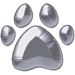 Silver game play achievement of a dog paw print